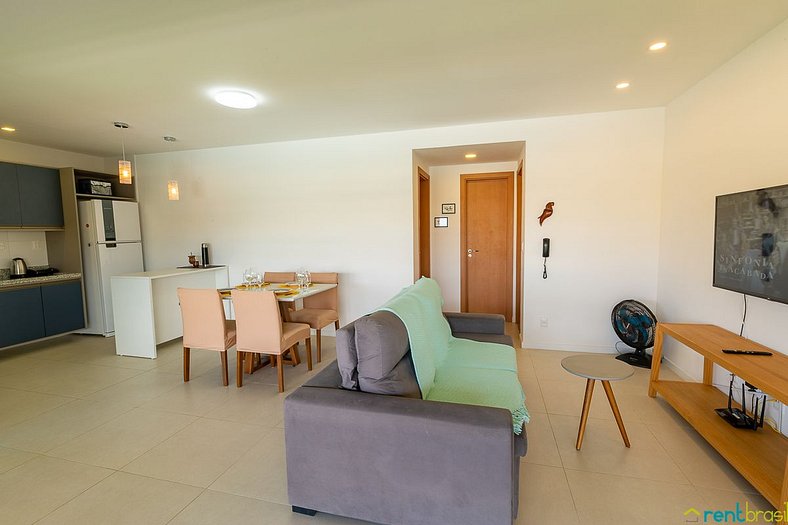 Apartamento 2/4 (1 suíte e 2 banheiros) mobiliado, à venda e