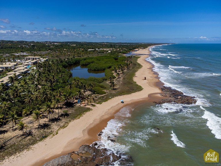 Fantástico Bangalô pé na areia em Imbassai!