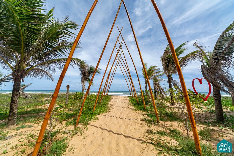 Fantástico Bangalô pé na areia em Imbassai!